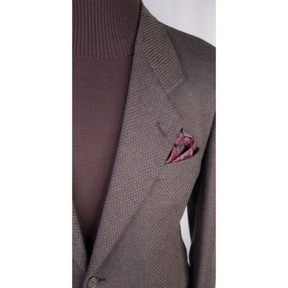 Daniel Hechter Sport Coat Mens 40R Tweed Textured Jacket Blazer Wool 2-Button - Picture 4 of 13